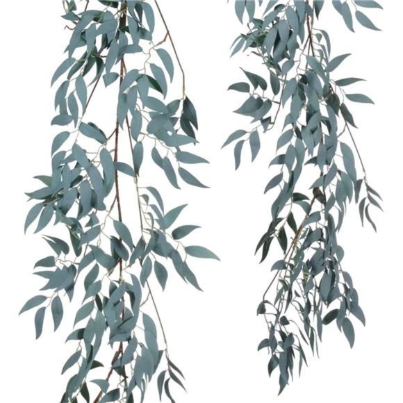 Other - 2Pack Artificial Hanging Leaves Vines,5.7 Ft Fake Willow Leaves Twigs Silk Plant